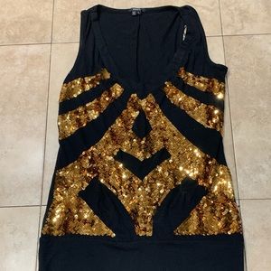 XOXO gold sequin dress LG